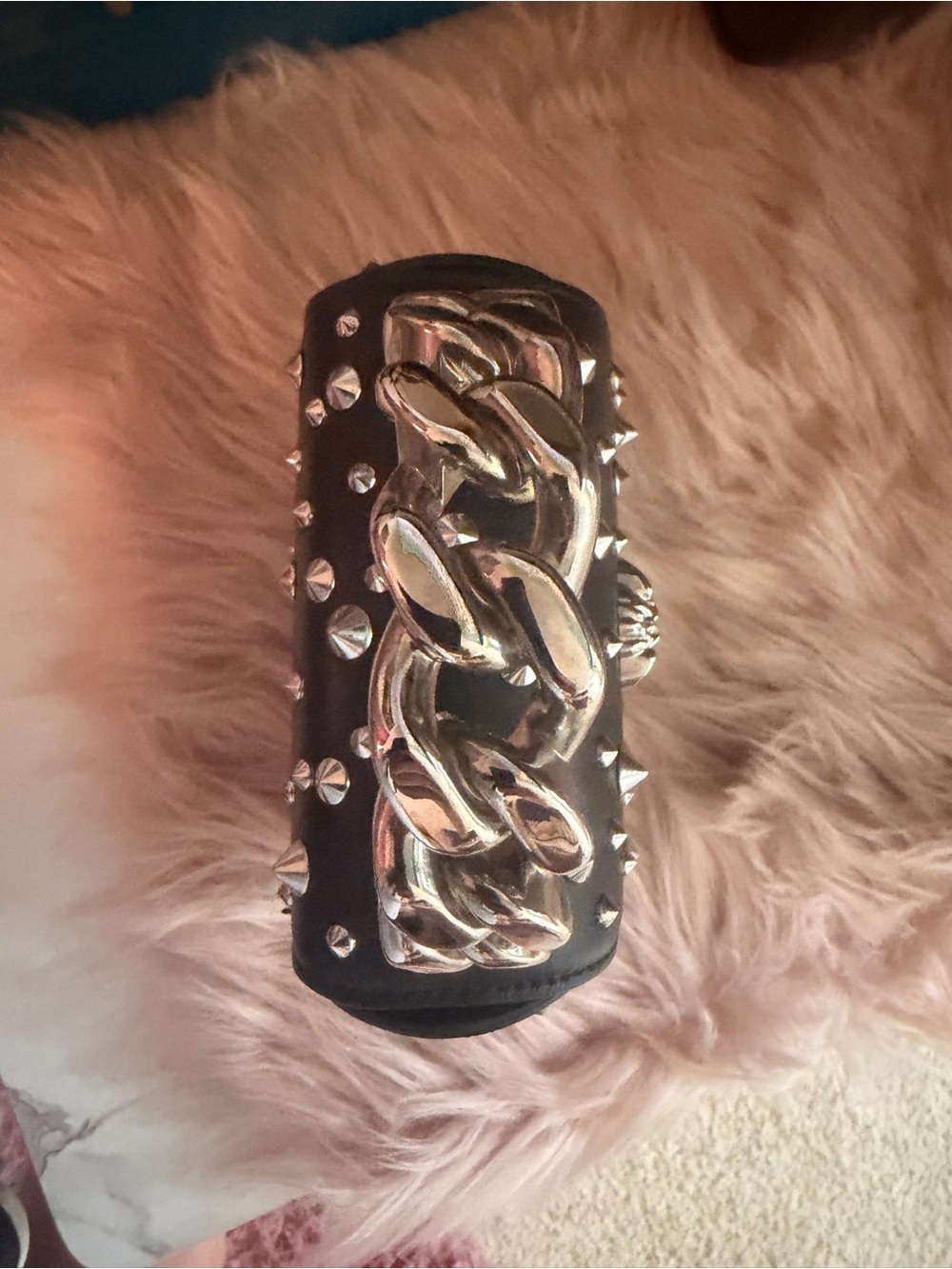 AUTHENTIC Versace La Medusa Studded Top Handle handbag with shoulder strap - Picture 5 of 8